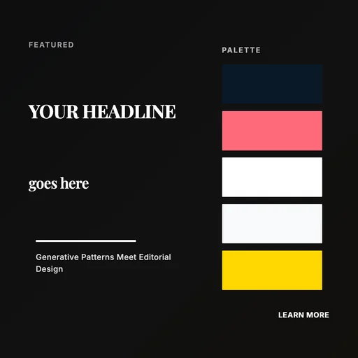Editorial Palette Showcase canvas template preview