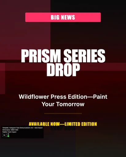 Instagram Feed Announcement v4.0 - Bold Impact canvas template preview
